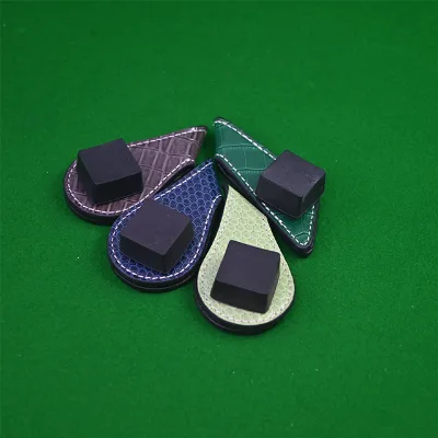 Magnetic Leather Pool Billiard Chalk Holder-Durable Black