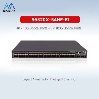 G H3C S6520X-EI Series 10G/100G Modular L3 Aggregation Switches for Campus & Data-Center EVPN-VXLAN Networks