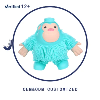 Wholesale 2024 New TPR Squeeze Squishy Stress Relief Soft Animal Gorillas With Led Kids Toy Party Gifts for Children