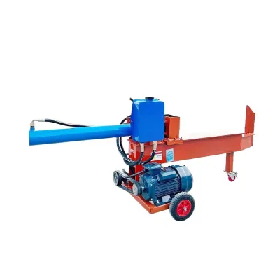 New model automatic high-power hydraulic wood splitting machine for rural household use, electric-powered wood splitting