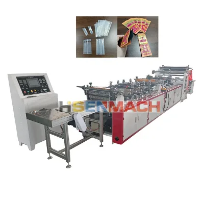 Food Packing Transparent Heat sealed Bag with Back Sealing Strip Biscuits Candy Packing Bags Making Machine