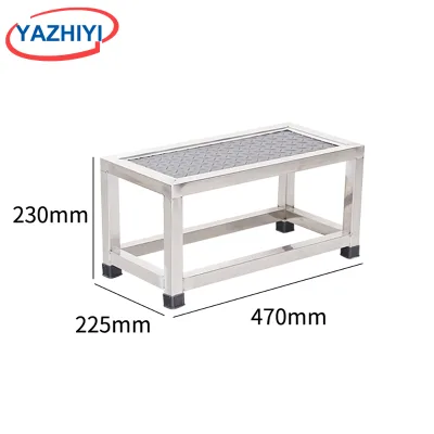 YAZHIYI Stainless Steel Single Step Stool Anti Slip Foot Step Platform For Hospital Clinic Examination Room Use