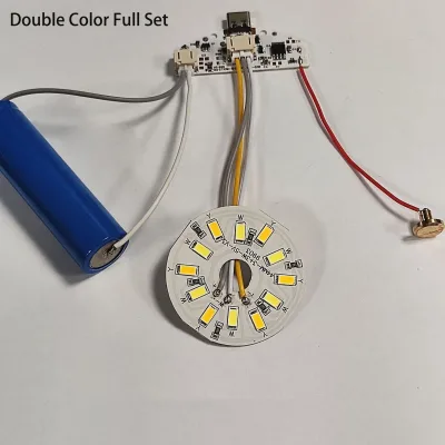 5V USB Charging Touch Stepless Dimming Control Circuit Board Double Color PCB Module Full Set for DIY Night Light Photo Frame