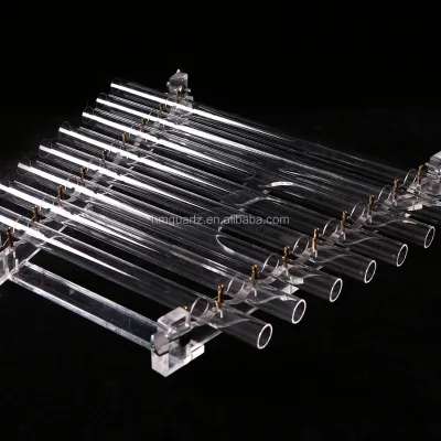 HM Wholesale  Clear Crystal Sound Healing Quartz Harp With Carry Bag