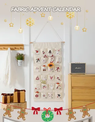 Canvas Christmas Wholesale Wall Calendars  Custom Natural Christmas Advent Calendars