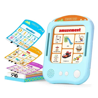 Interactive Educational Learning Reading Machine Memory-Free Toy Kids Screen-Free Phonics 30 Flash Cards PP/Non-woven Fabric