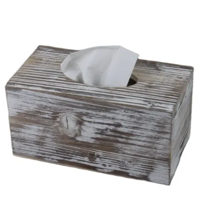 Retro Style Wooden Tissue Box with Custom logo