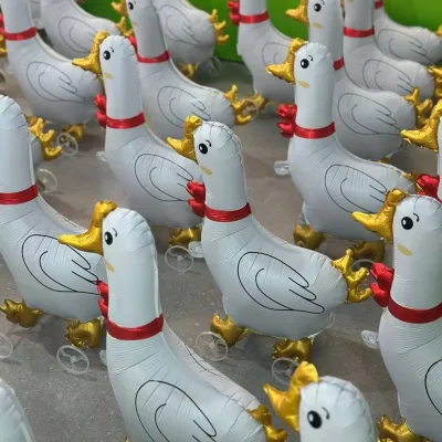 Wheeled Walking Animal Duck Balloons Children's Prop Cartoon Dolls Gift Toys Outdoor Companions