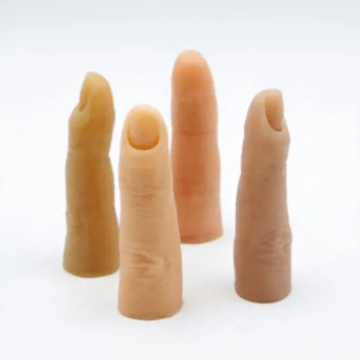 Silicone Nail Practice Fingers with Embedded Tips Bendable Display Hand for Acrylic Nail Art Training Salon Education Custom
