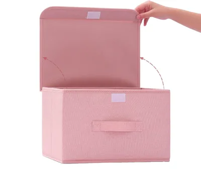 Foldable Fabric Storage Bins Standing Type Clothing Organizers Closet Living Room Easy Storage Baskets Boxes Single Tier