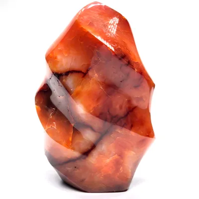 Wholesale Natural Red Agate Flame Carved Torch Healing Stone Crystal for Decoration Polished Technique