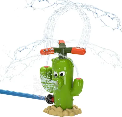 2024 Outdoor Automatic Rotary Sprinkler Water Spouting Cactus Garden Toy Made of Durable Plastic