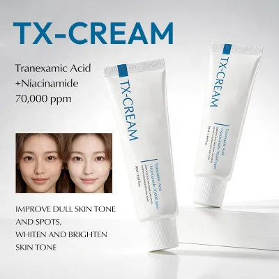 Private Label Anti Aging Lightening Moisturizer Korean SkinCare Tranexamic Acid Niacinamide Face Cream Whitening Wholesale