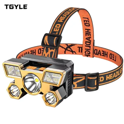 Portable High Lumen Utra-Bright Power Waterproof USB Rechargeable COB Headlight Torches Tactical Flashlight LED Headlamp