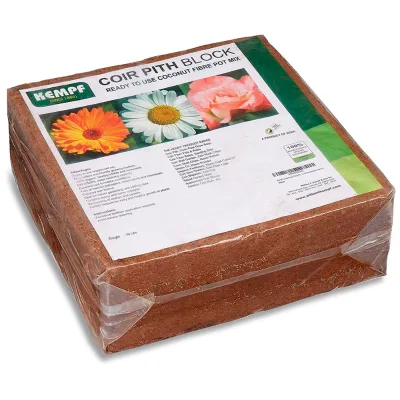 Hempf USA Canada Warehouse CE Certificate Low EC Briket Brick Coconut Fiber Wholesale Bulk 5kg Cocopeat