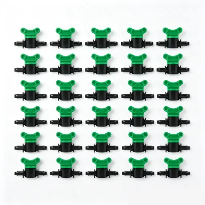 DaringFish Durable Straight Ball Valve for 4mm PVC Tubing Micro Tube Shut-Off Valve Barb Connection PVC Fitting