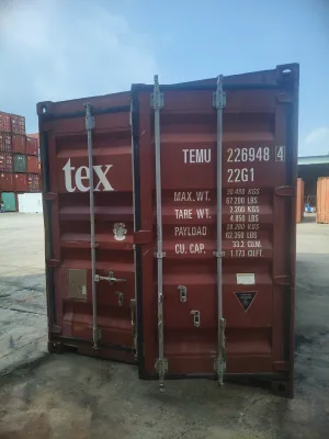 Tex 20ft Dry Container 33.2 CUM Capacity for Cargo Transport