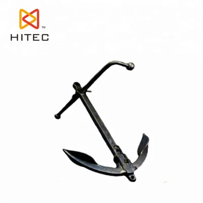 HITEC Admiralty Stock Anchor Cast Steel Marine Anchor Cross Stock Hot Dipped Galvanized Black Paint Finish ABS Certified for