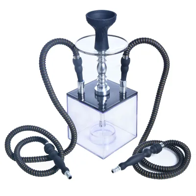 Creative Arabian Shisha Hookah Set With Custom Logo Transparent Inverted Acrylic Stick Scented Smoke Tools for Wedding Occasions