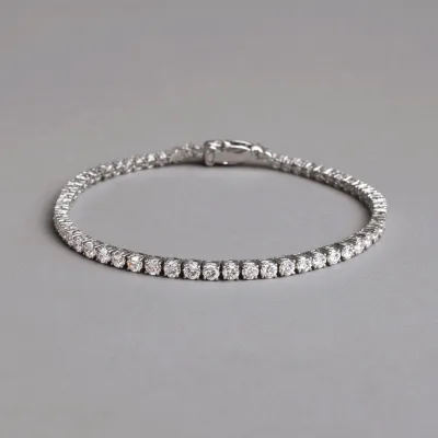OEM jewelry manufacturer custom zircon tennis bracelet 925 silver