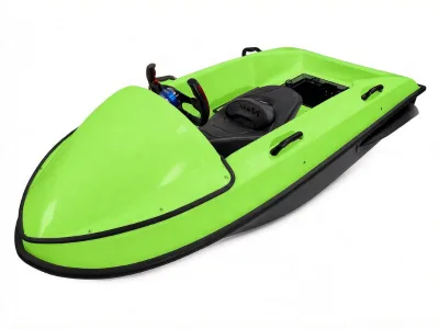 ArtPower EB01G Green ABS 72V 15KW Electric Jet Karting Boat Motorized Mini Boat Eco-Friendly Portable for Aquatic Adventures