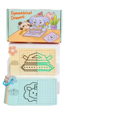 Children's Symmetrical Painting Book for Baby Early Education Erasable Pen Training Entry-level Thinking Educational Toys