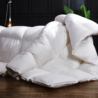Nantong Factory Fancy Stripe 100S Cotton Silence Down Duvet High Quality for Good Sleep at Home Hotel Available Multi Colors