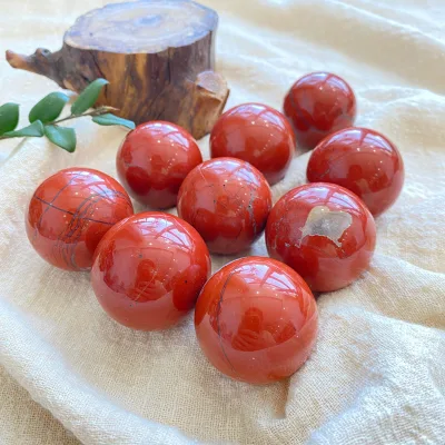 Wholesale Bulk Red Jasper Sphere Crystals Polished Healing Stones Meditation Speher Ball for Feng Shui Spiritual Ornaments