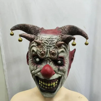 Halloween Scary Horror Bell Clown of Remnant 2 Lightweight Latex Mask for Parties Christmas Masquerade Realistic Theme-Wholesale