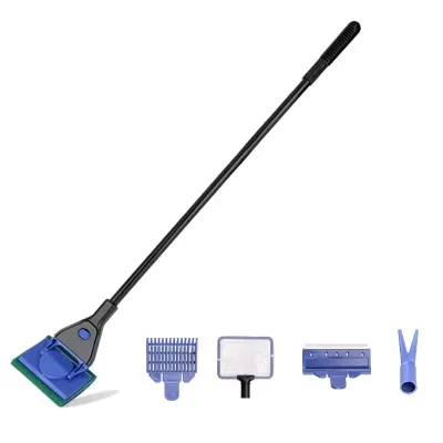 Plastic Cleaning Set Fish tank Cleaning Tool Long Handle Fish tank Brush Long Rod Fish tank Wiping