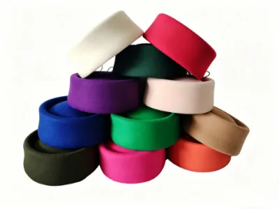 2026 New Solid Color Vintage Hat Without Brim for Autumn Winter Imitation Faux Wool Pillbox Hepburn French Style Beret Caps