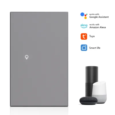 No Capacitor Smart Switch US Zigbee 3.0 With Lightning Protection Google Assistant Compatible for Light Curtain Scene Control