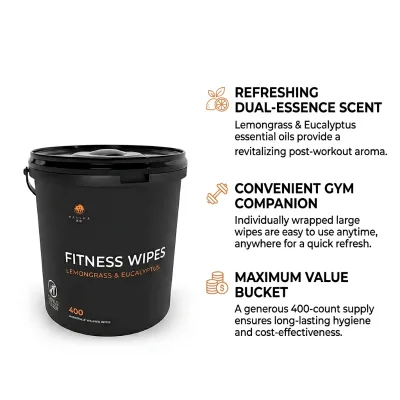 Baixun Eco-friendly Packaging Disposable Large Lemongrass Eucalyptus White Non-woven 15*20cm 50gsm Gym Fitness Wipes