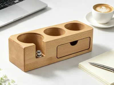 Espresso Tamping Station 58mm Portafilter Holder Tamper Distributor Brush Slot Multifunctional Coffee Tool Storage Base