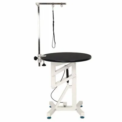 Desktop Shape Can Be Customized Height Adjustable Round Hydraulic Tables Pet Grooming Table