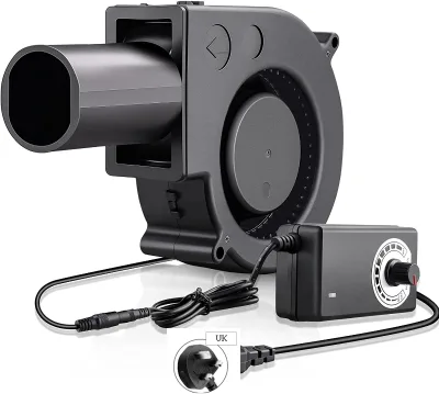 DC 12V 2.7A High Air Volume Double Ball Turbo Blower High Pressure Air Blower Electric Blower