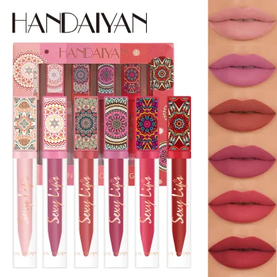 Custom Latest Design Factory Direct Sale 6 Pcs Makeup Set Muddy Texture Lip Gloss Velvet Matte Liquid Lipstick Set