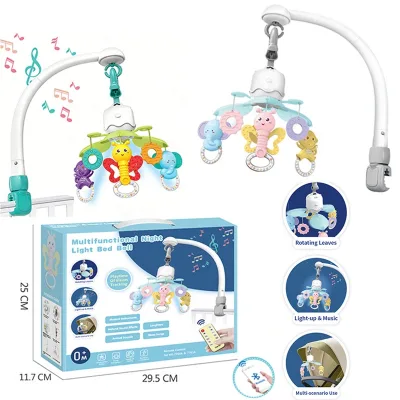 Baohan 2026 New for ABS Night Light Baby Crib Rattle Remote Control Projecting Images 360 Rotation for 0-24 Months