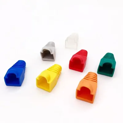 Customized Color RJ45 8P8C Fibre Connector Boots Jue Hong Direct Factory Supply for Cat5 Cat6 Ethernet Connectors