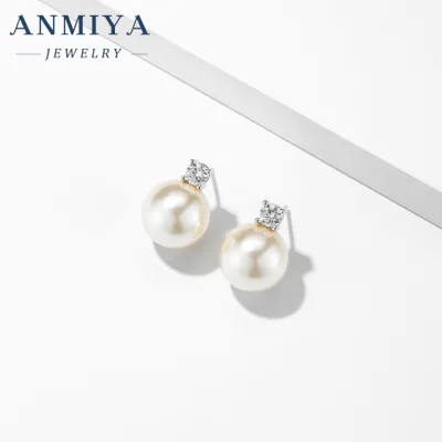 2024 Years Unique Zircon Pearl Stud Earrings Women the New Tide Fashion Contracted Delicate Earrings