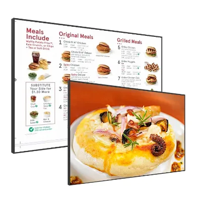 32 43 55inch ultra Thin LCD Indoor Wall Mount Wifi Advertising Digital Signage Display Board Restaurant Digital Menu Board