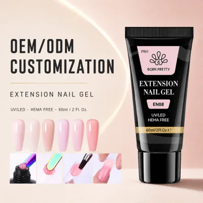 BORN PRETTY PRO Manufacturer OEM Squeeze Tube Nail Poly Gel Low MOQ Quick Extension No Brush Gel Builder for Salon Professional