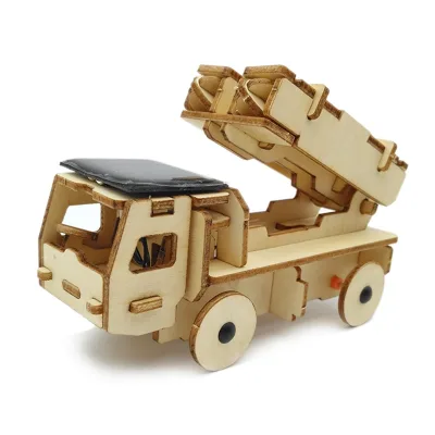 3d wooden three-dimensional puzzle toy diy solar wooden children's educational toy model