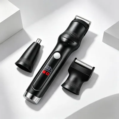 8200RPM Power Even Rotate Body Trimmer with 600mAh Large Battery Nose Eyebrow Blade Hair Trimmer for Facial Body Hair Salon