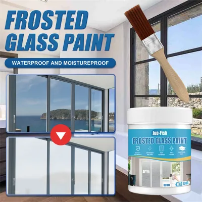 Jue Fish 100g Frosted Glass Paint Glass Wall Doors windows Shading Waterproof Fast Drying Strong Adhesive Hazy Matte Glass Paint