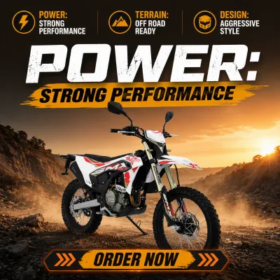 Adjustable SMX300 ENDURO 292cc Fully Suspension 21/18-Inch Spoked Wheels Dual-Channel ABS for Mountain Trail Riding
