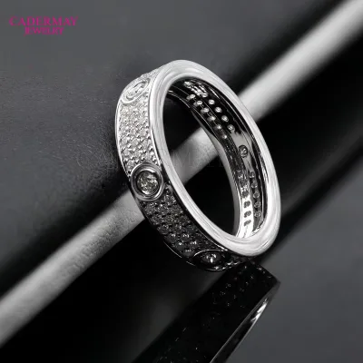 1.9mm Melee Moissanite 18k Gold Ring Channel Setting White D Color Round Moissanite Eternity Ring Women Engagement Wedding Ring