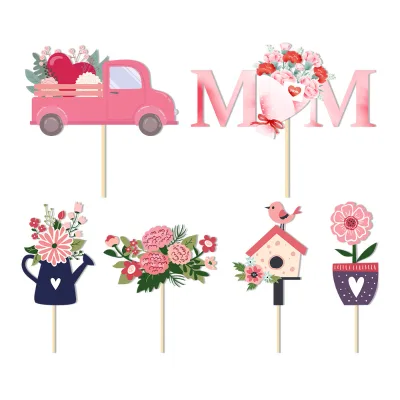 New Mother's Day Gift Paper Vase Insert for Cake Decorating for Mother's Day Celebrations