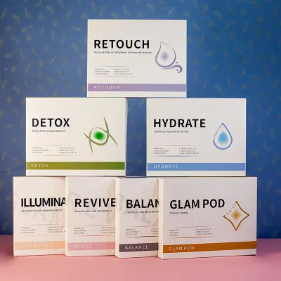 NEW Skin Rejuvenation Gel Oxygen Pods DETOX GLAM CO2 Capsule Serum Bubble Facial Kit
