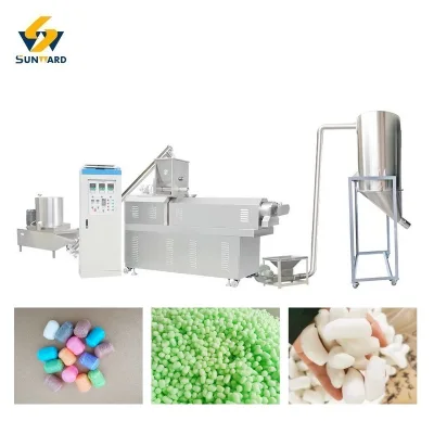 Commercial-grade corn starch PLA compound eco cushioning material processing twin-screw extruder